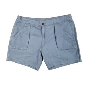St Johns Bay Shorts Mens 40 Blue Chino Front Pocket Relaxed Fit Casual‎ Summer